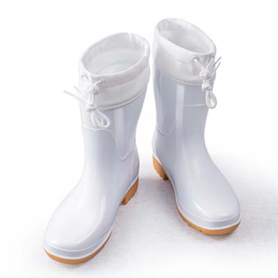 Tall white food-grade work shoes Tall white food-grade work shoes
